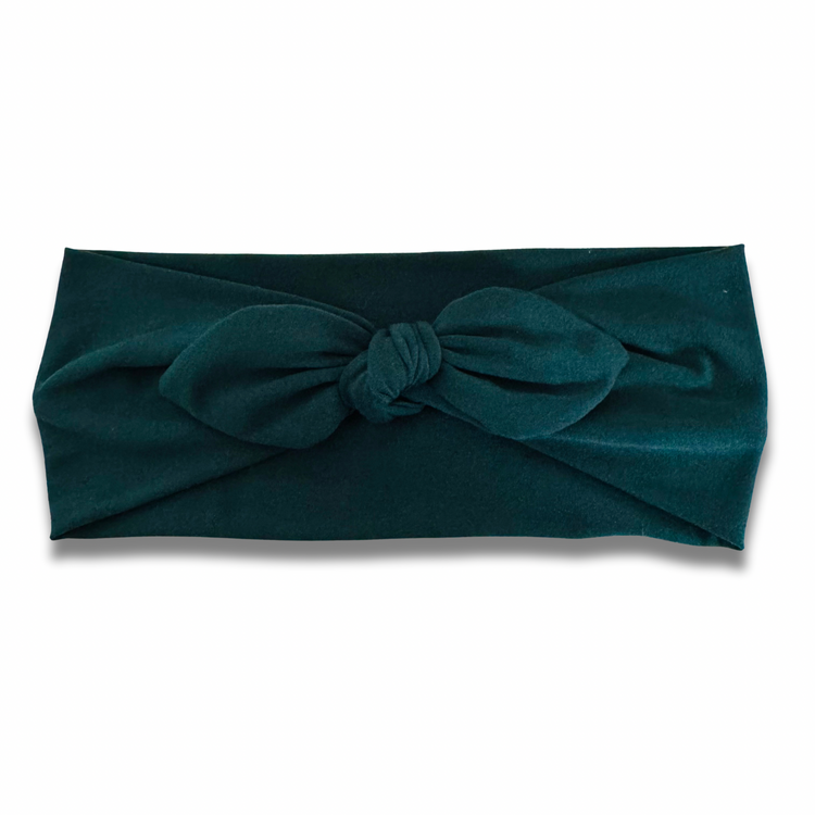 Dark Green Sweetheart Headband (or removable tie option)