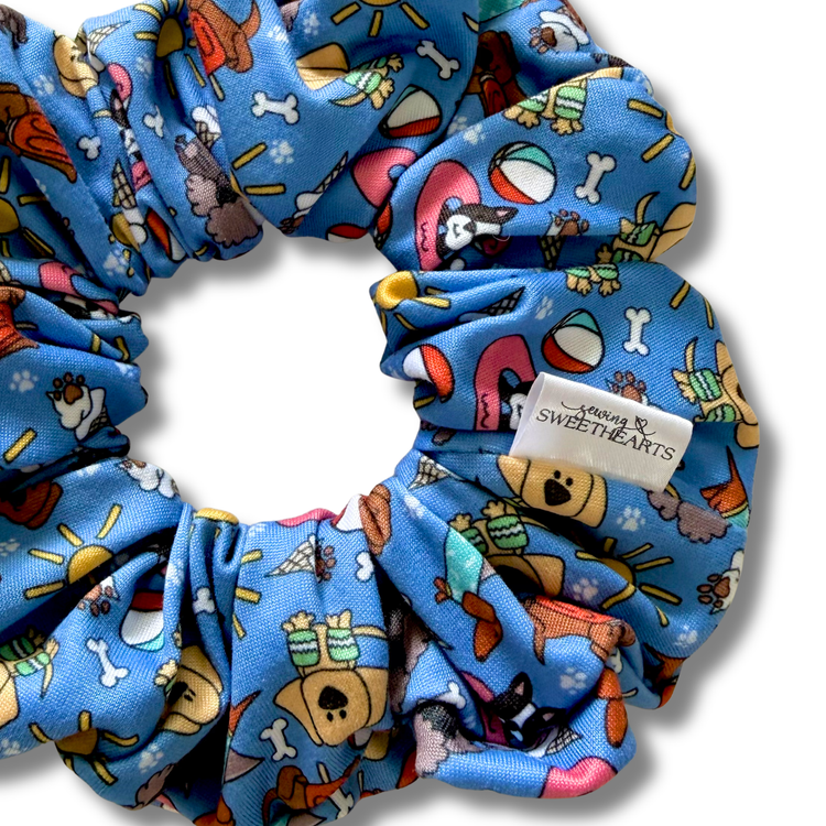 Summer Dogs Scrunchie Sewing Sweethearts