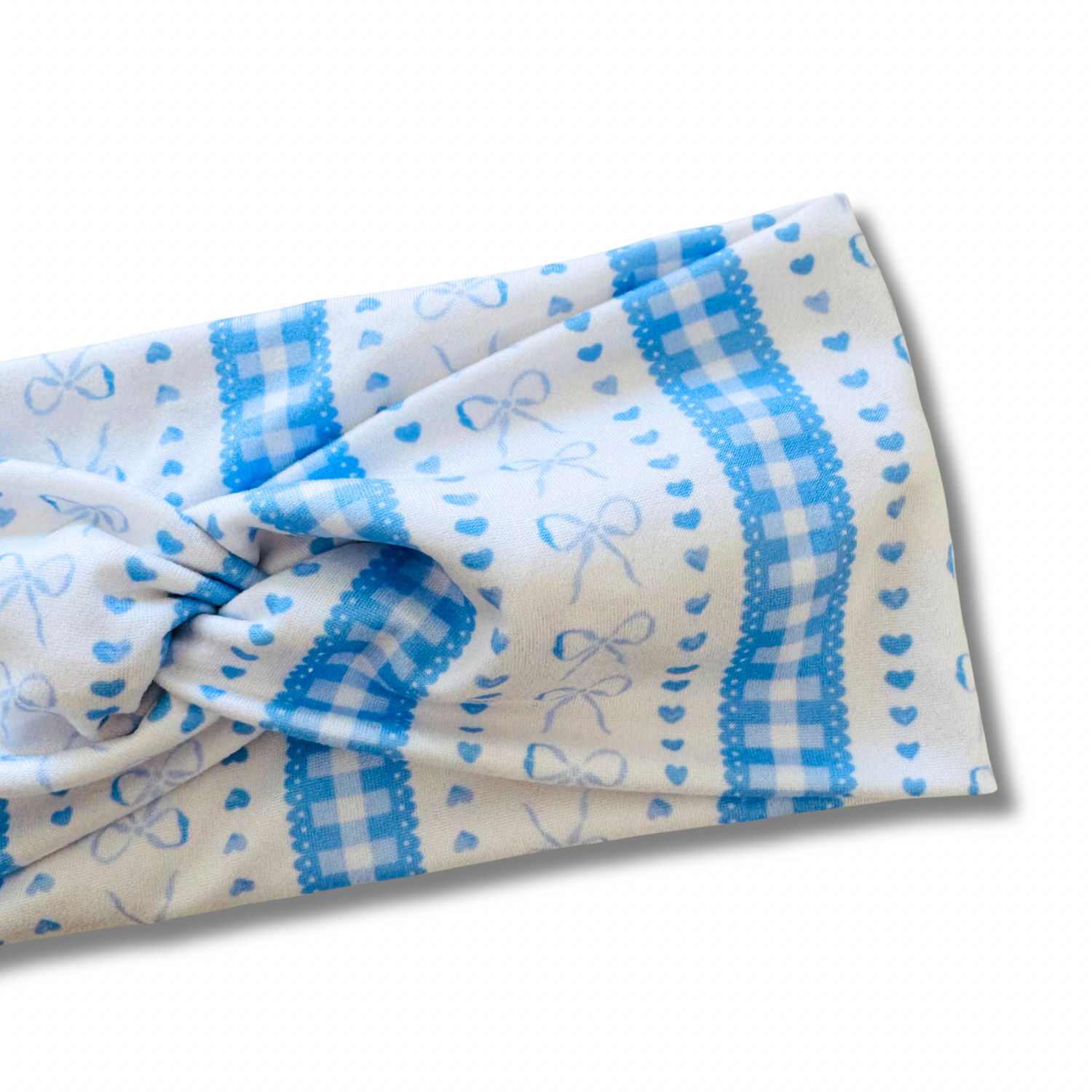 Blue Coquette Bows Sweetheart Headband (or removable tie option) Sewing Sweethearts