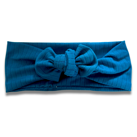 Dark Teal Ribbed Sweetie Headband Sewing Sweethearts