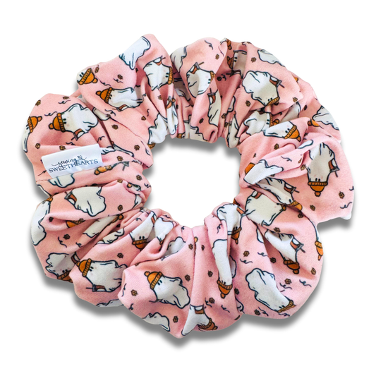 Coffee Ghosts Scrunchie Sewing Sweethearts