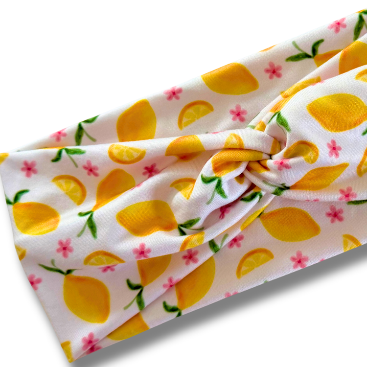 Lemons Sweetheart Headband (or removable tie option) Sewing Sweethearts