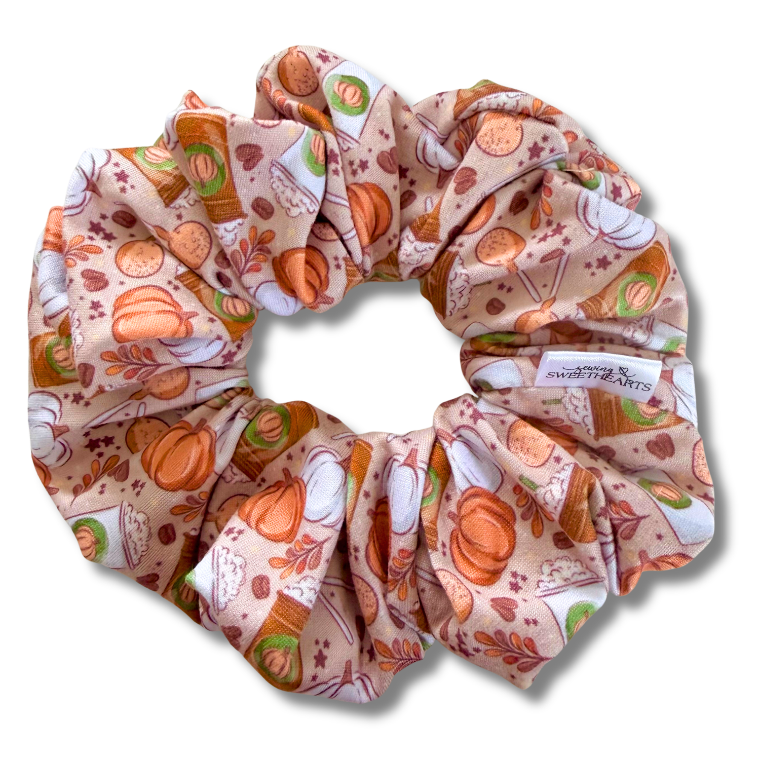 Pumpkin Coffee Scrunchie Sewing Sweethearts