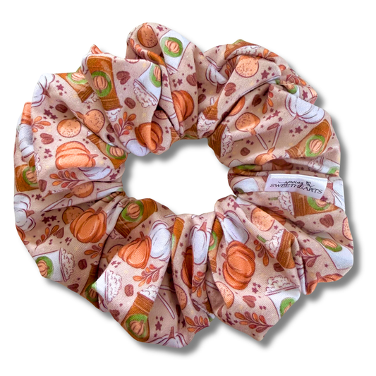 Pumpkin Coffee Scrunchie Sewing Sweethearts