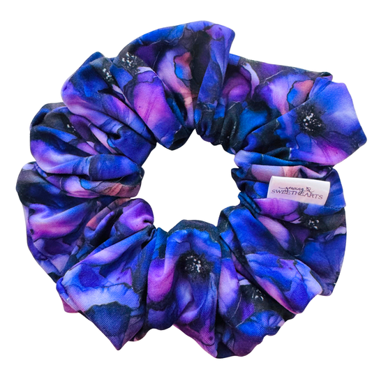 Purple Petals Scrunchie Sewing Sweethearts