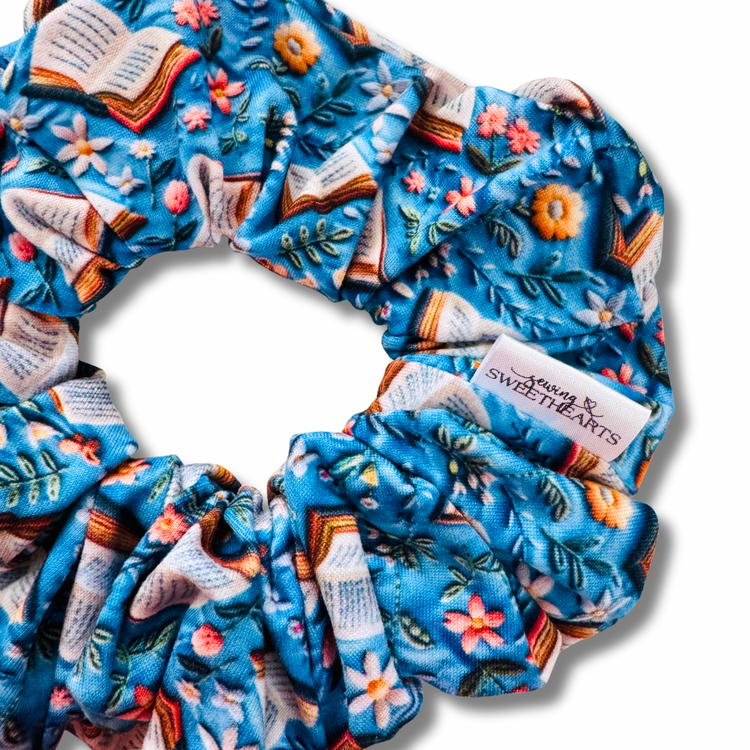 Embroidered Books Scrunchie Sewing Sweethearts