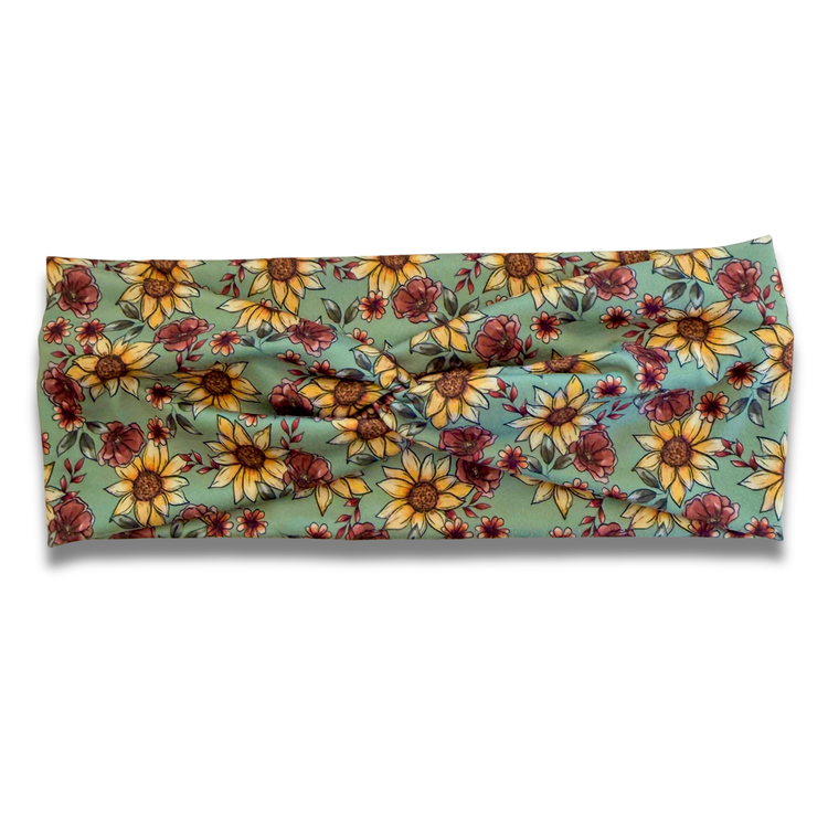 Sunflower Harvest Sweetheart Headband (or removable tie option) Sewing Sweethearts Sweetheart
