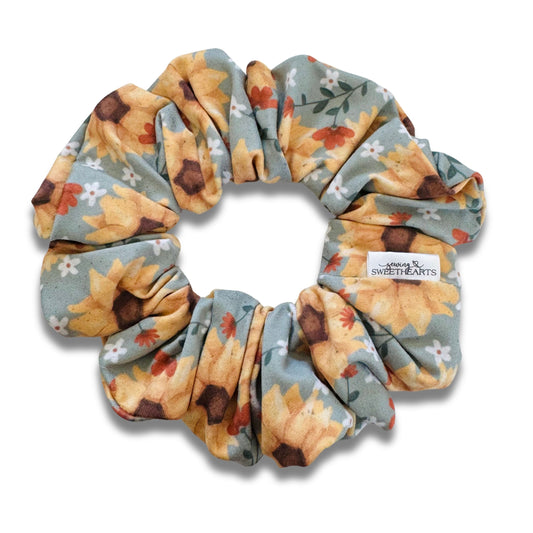 Harvest Sunflowers Scrunchie  Sewing Sweethearts   