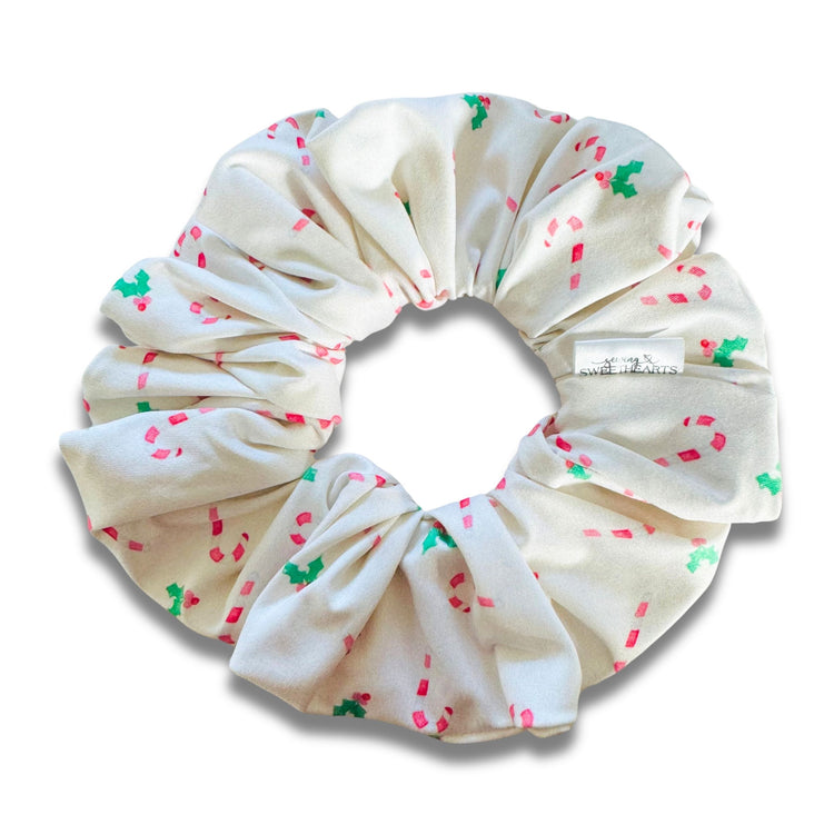 Candy Cane Kisses Scrunchie Sewing Sweethearts