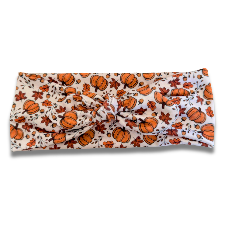 Autumn Harvest Sweetheart Headband (or removable tie option) Sewing Sweethearts Sweetheart with Removable Tie