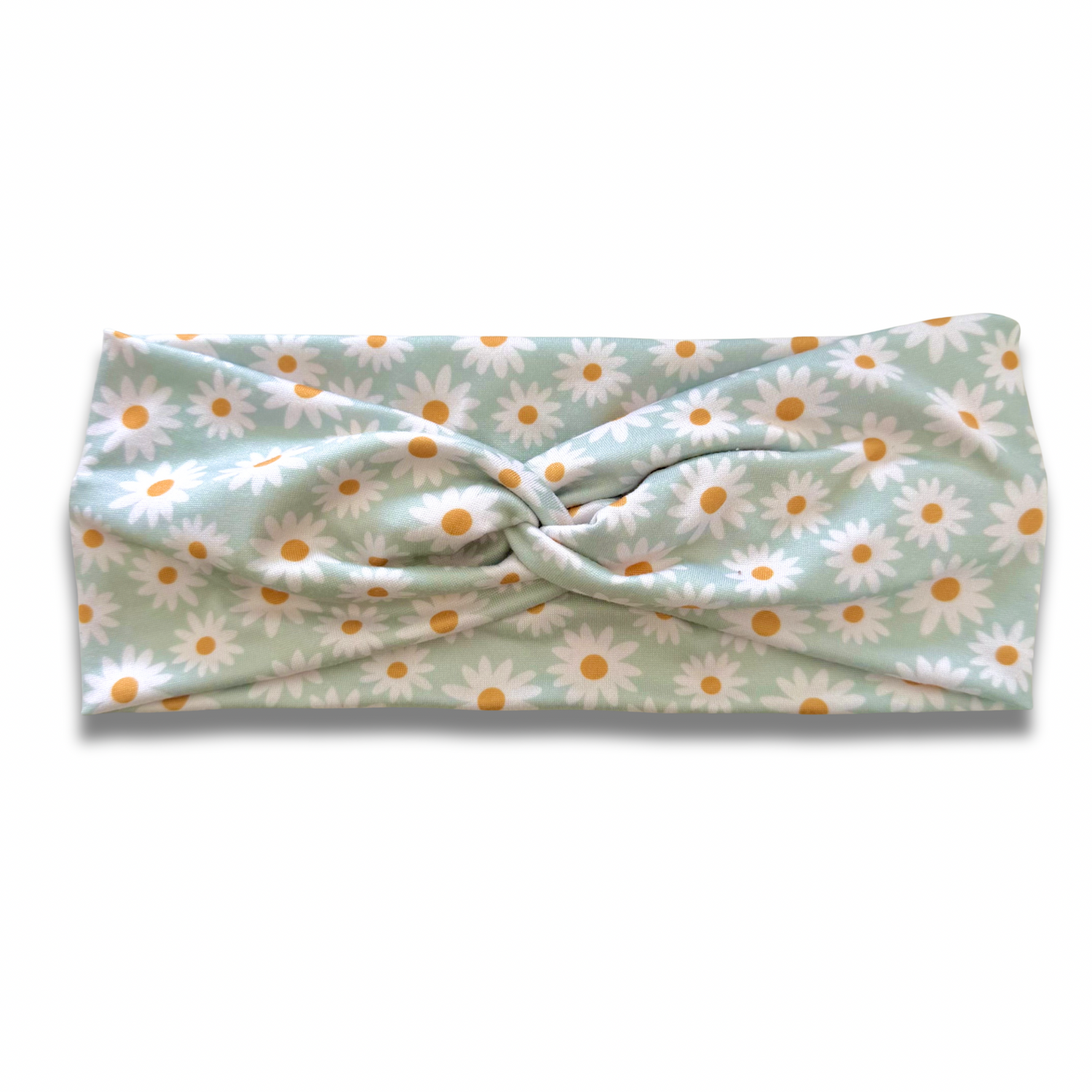 Blue Daisies Sweetheart Headband (or removable tie option) Sewing Sweethearts Sweetheart