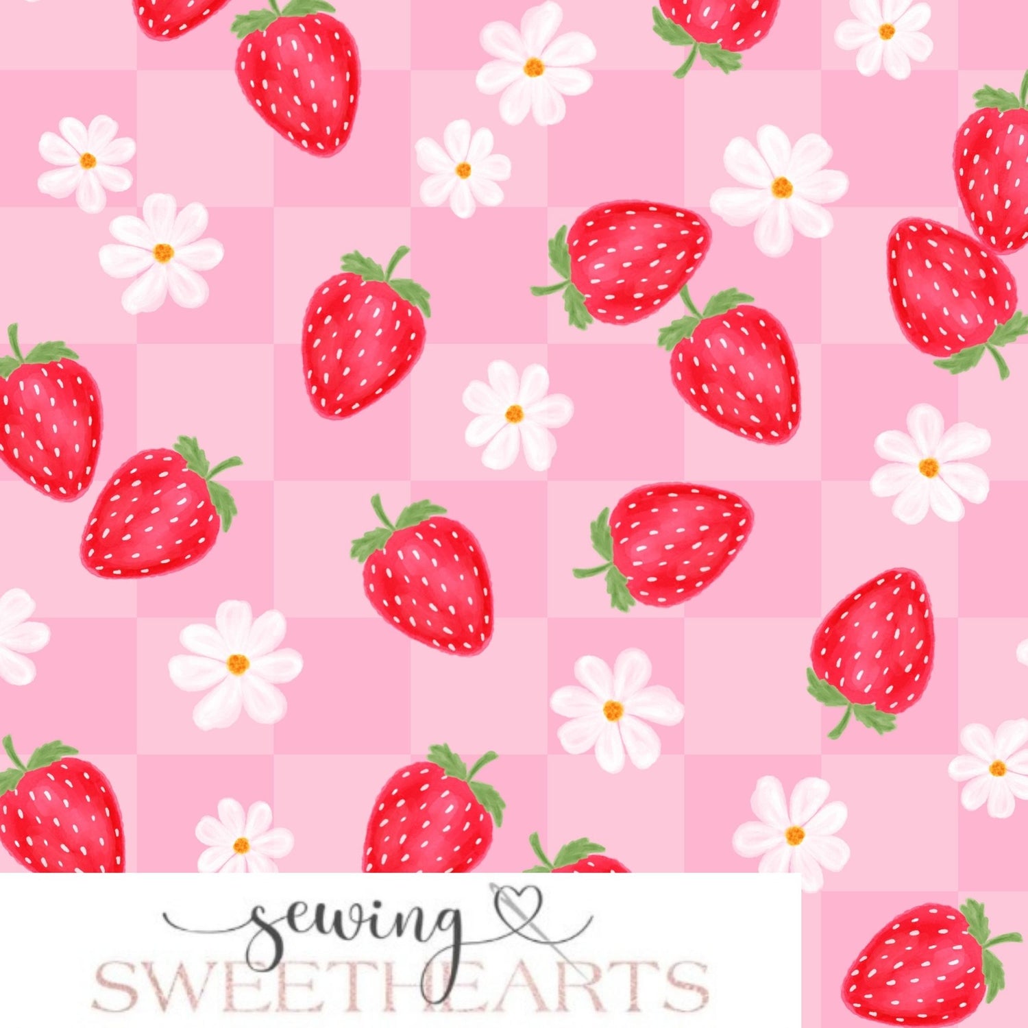 Strawberries Minky Blanket PREORDER (~4 weeks before shipping) Sewing Sweethearts