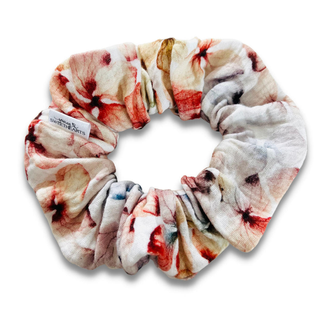 Flower Petals Muslin Scrunchie  Sewing Sweethearts   