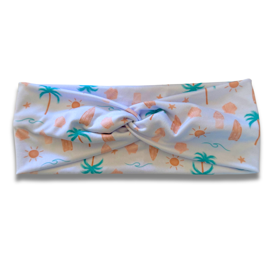 At The Beach Sweetheart Headband (or removable tie option) Sewing Sweethearts Sweetheart