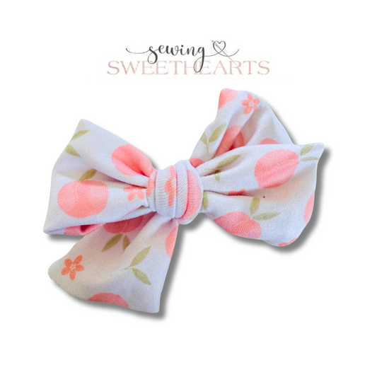 Peaches Bow Sewing Sweethearts