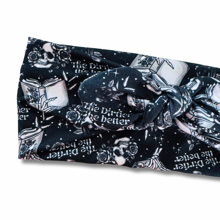 The Dirtier The Better Sweetheart Headband (or removable tie option) Sewing Sweethearts