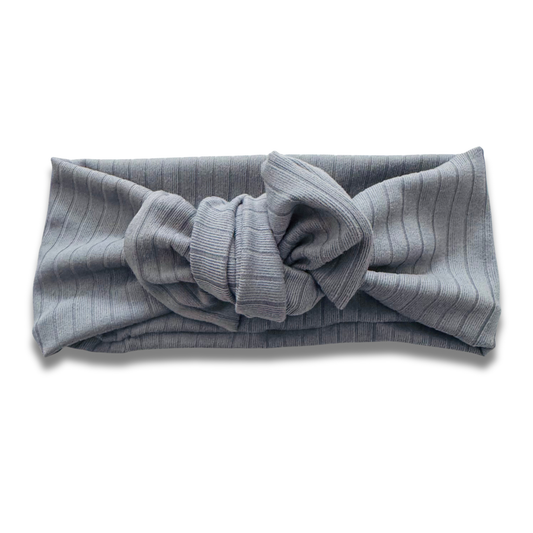 Slate Ribbed Sweetie Headband Sewing Sweethearts