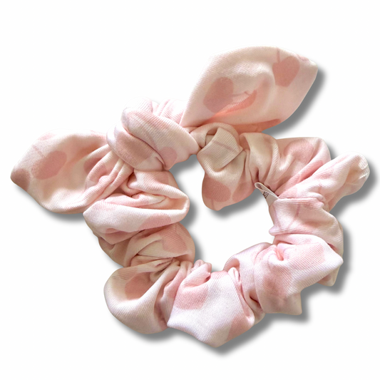 Cherry Hearts Bow Scrunchie Sewing Sweethearts