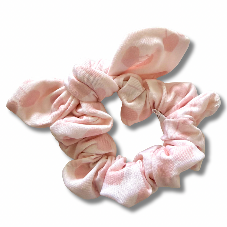 Cherry Hearts Bow Scrunchie Sewing Sweethearts
