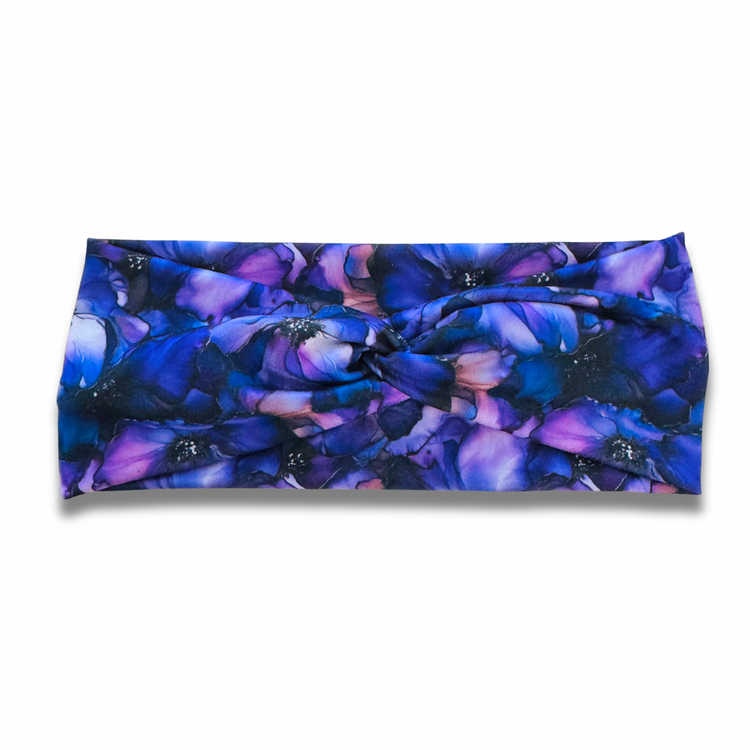 Purple Petals Sweetheart Headband (or removable tie option) Sewing Sweethearts Sweetheart