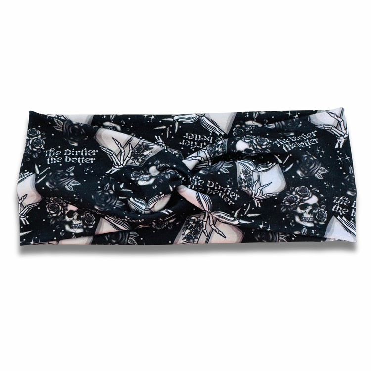 The Dirtier The Better Sweetheart Headband (or removable tie option) Sewing Sweethearts Sweetheart