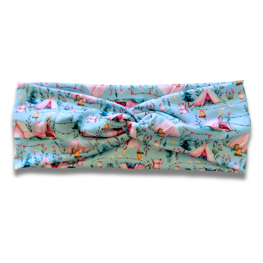Tent Camping Sweetheart Headband (or removable tie option) Sewing Sweethearts Sweetheart
