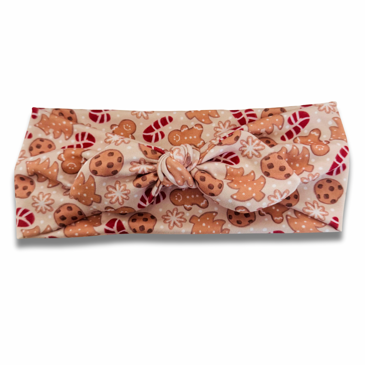Gingerbread Cookies Sweetheart Headband (or removable tie option)
