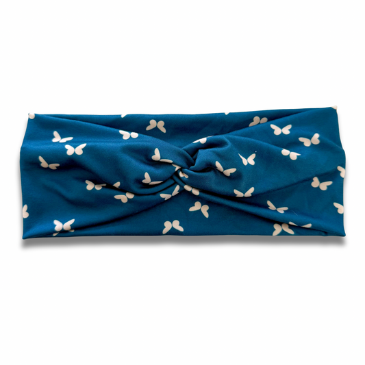 Navy Butterflies Sweetheart Headband Sewing Sweethearts
