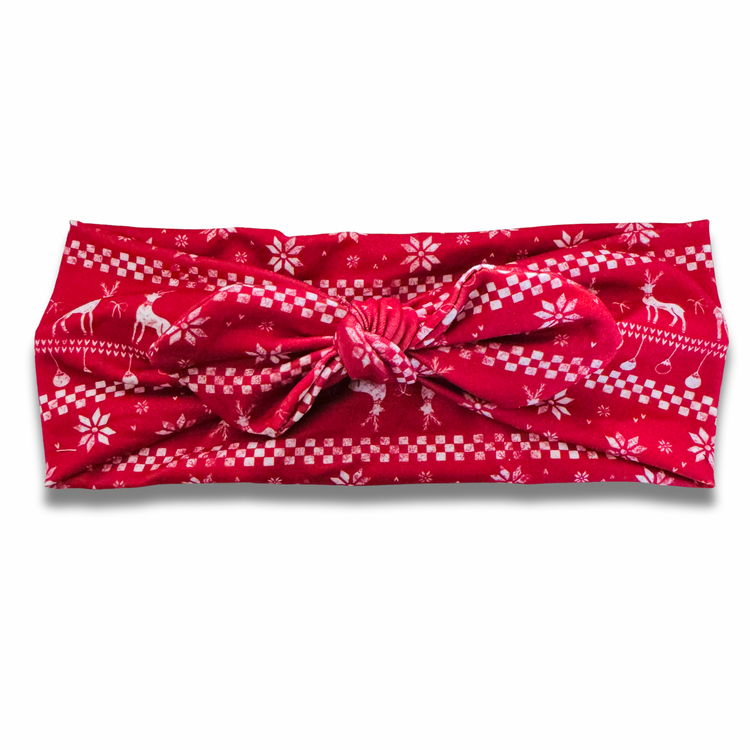 Reindeer Lodge Sweetheart Headband (or removable tie option)