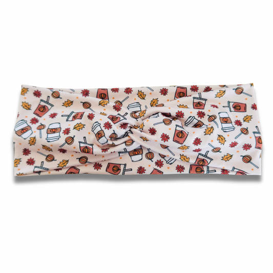 Pumpkin Spice Latte Sweetheart Headband (or removable tie option) Sewing Sweethearts Sweetheart