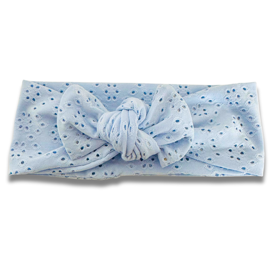 Light Blue Eyelet Sweetie Headband Sewing Sweethearts