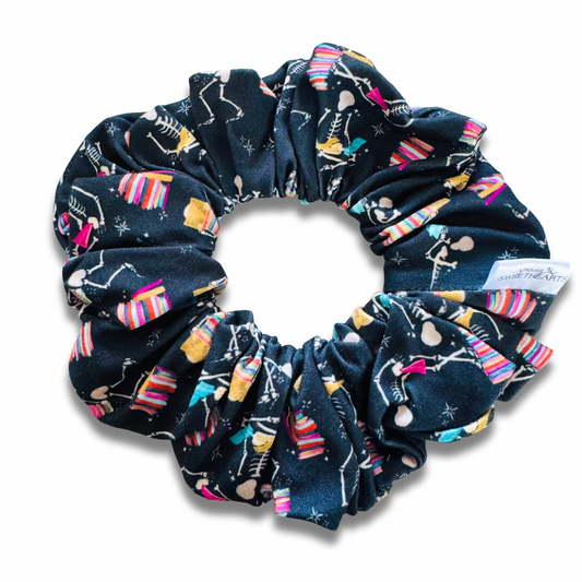 Bookish Skeletons Scrunchie Sewing Sweethearts
