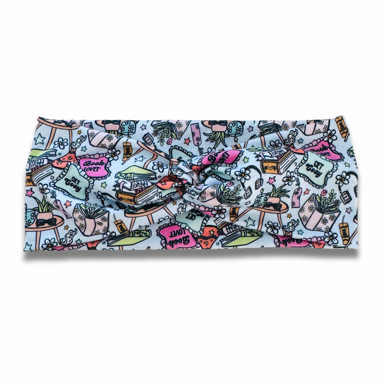 Cozy Book Lover Sweetheart Headband (or removable tie option) Sewing Sweethearts Sweetheart