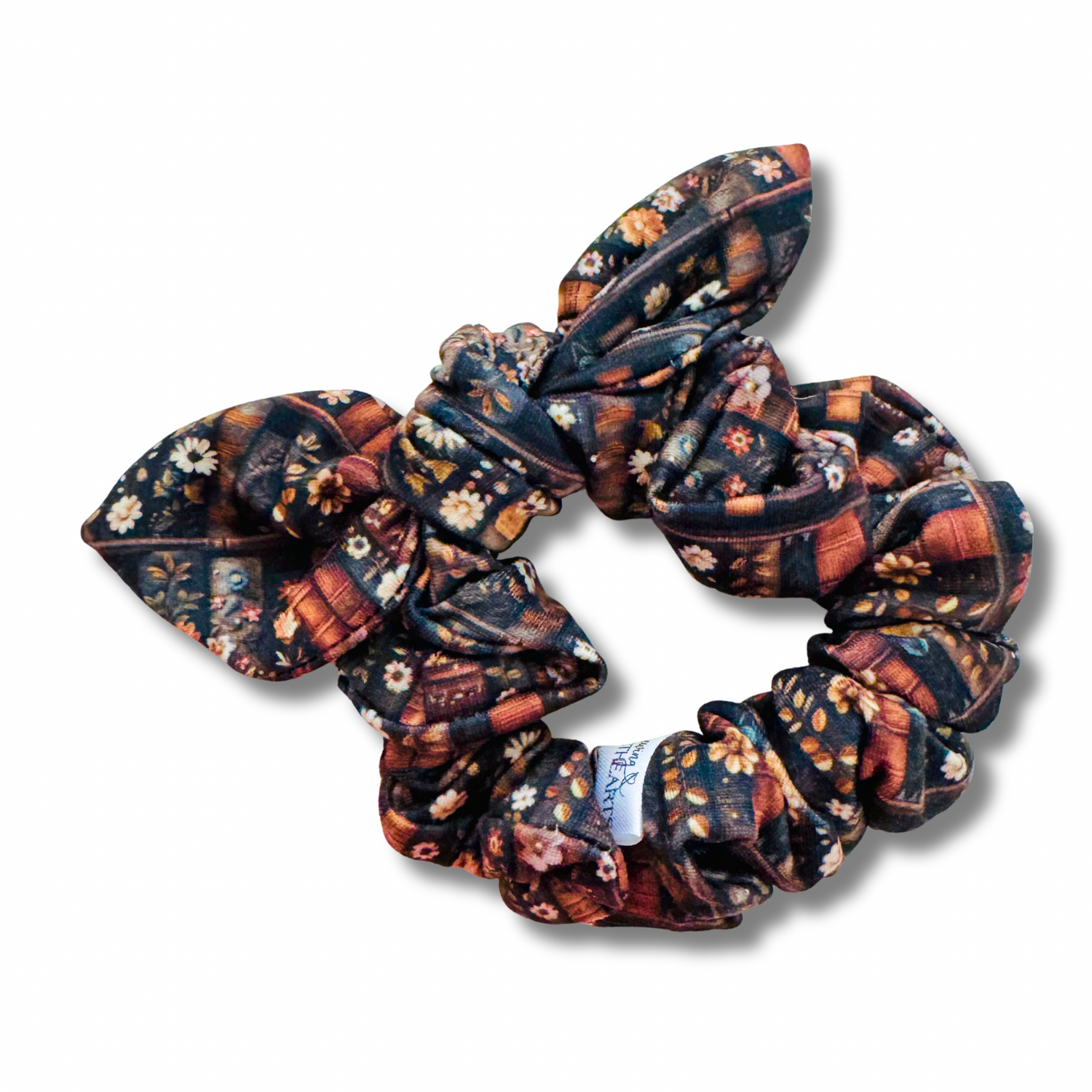 Mahogany Library Bow Scrunchie Sewing Sweethearts
