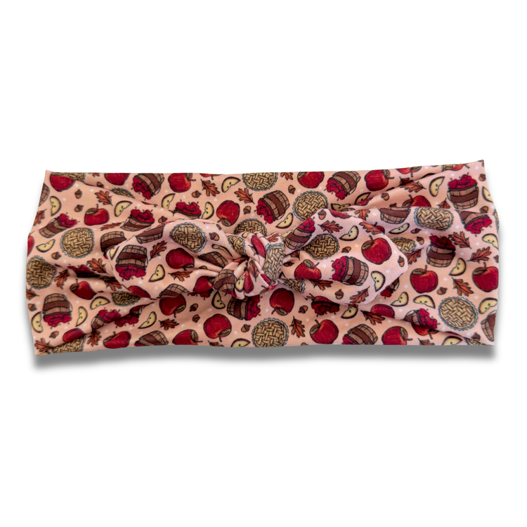 Apple Picking Sweetheart Headband (or removable tie option) Sewing Sweethearts Sweetheart with Removable Tie