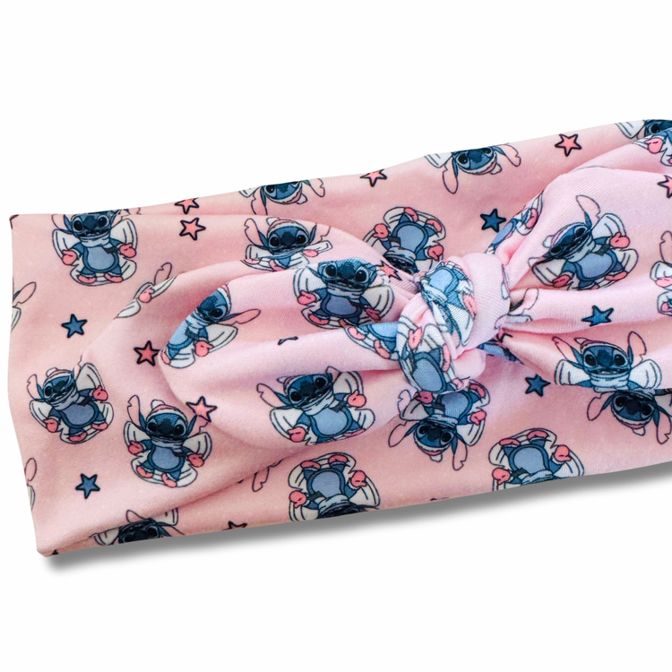 Blue Alien Angels Sweetheart Headband (or removable tie option)