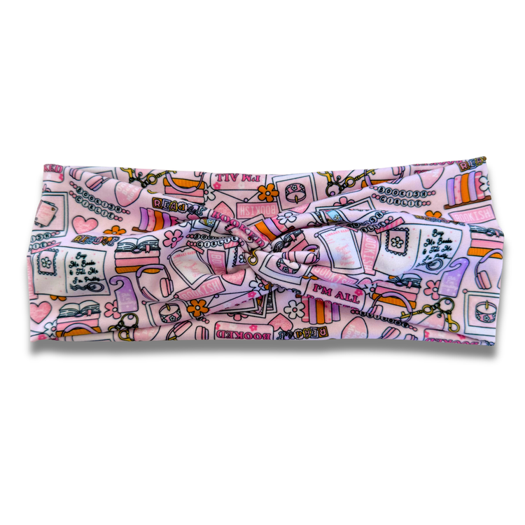 Bookish Girlie Sweetheart Headband (or removable tie option) Sewing Sweethearts Sweetheart