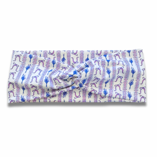 Lavender Coquette Sweetheart Headband (or removable tie option) Sewing Sweethearts Sweetheart
