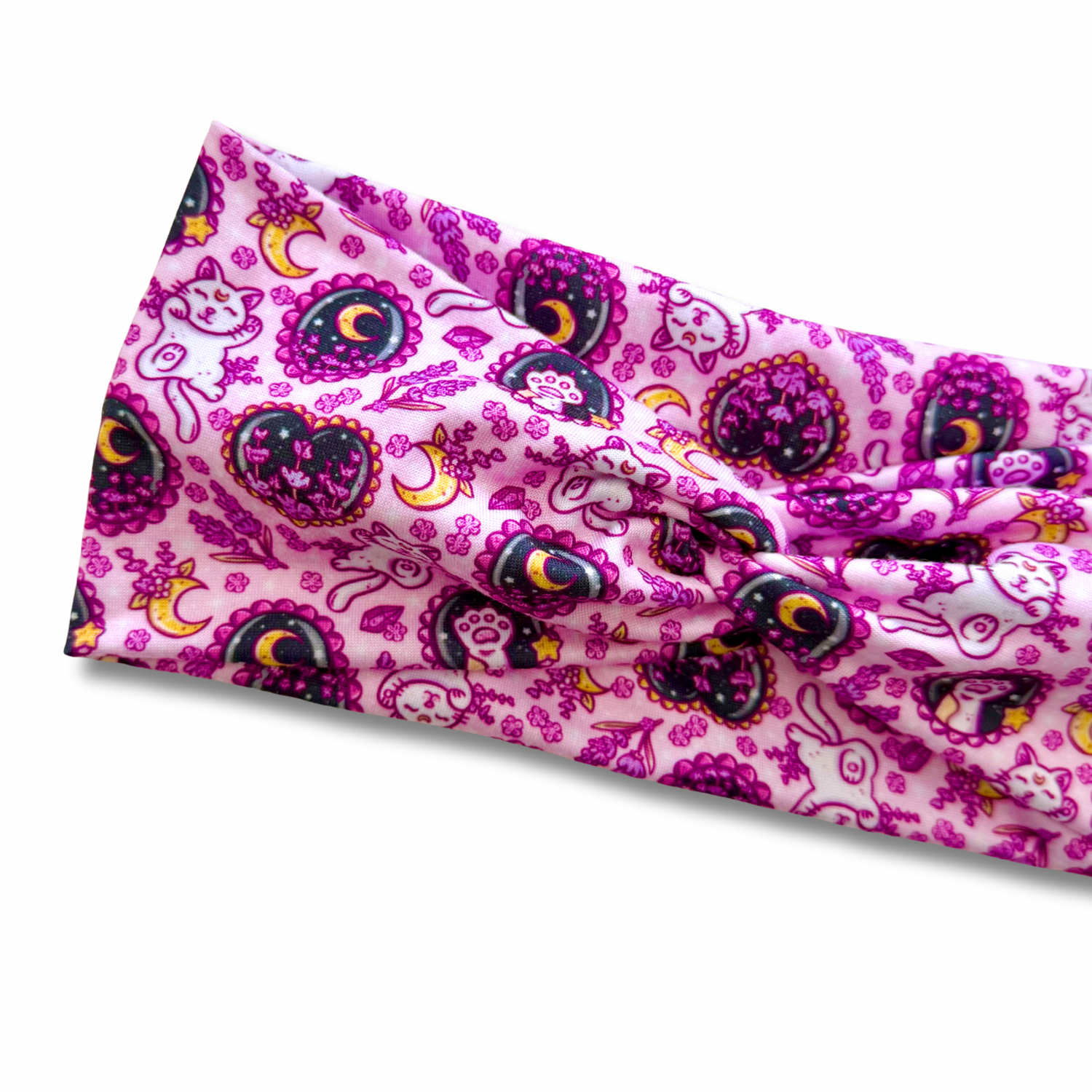 Celestial Cats Sweetheart Headband (or removable tie option) Sewing Sweethearts