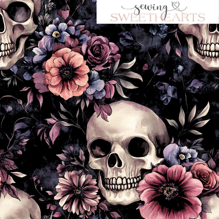 Floral Skulls Minky Blanket PREORDER (~4 weeks before shipping)