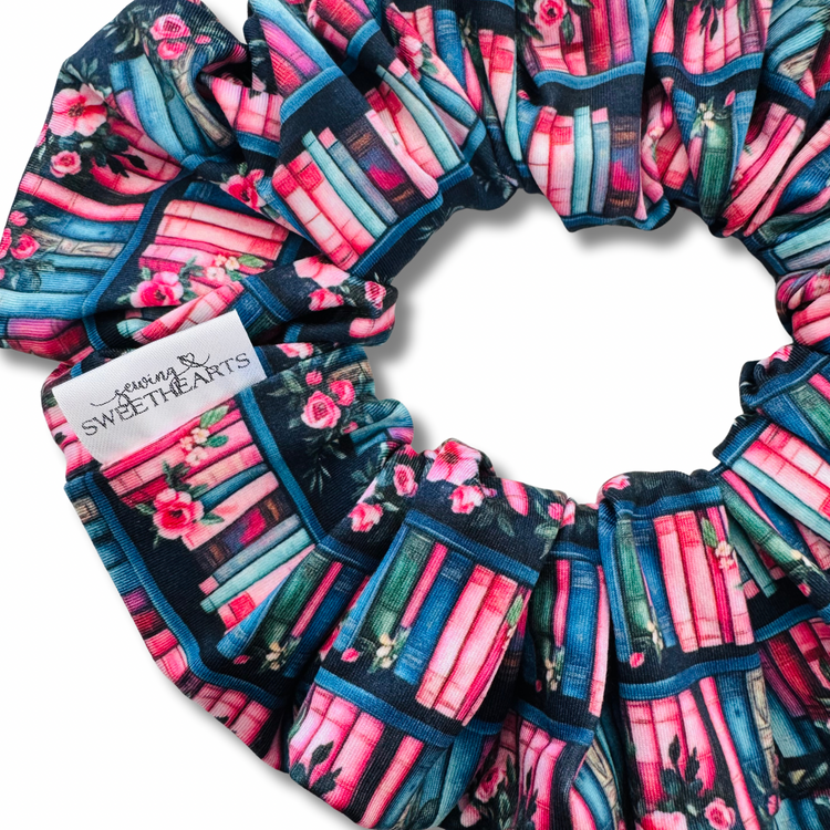 Navy & Pink Library Scrunchie Sewing Sweethearts