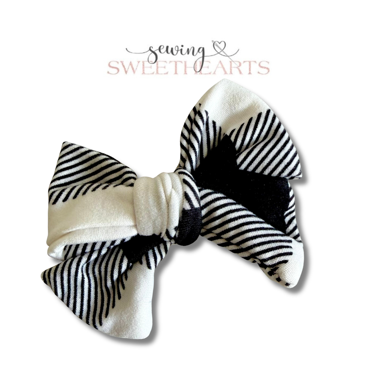 White Buffalo Plaid Bow