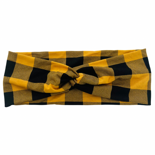 Mustard Buffalo Plaid Sweetheart (or removable tie option)  Sewing Sweethearts Sweetheart  