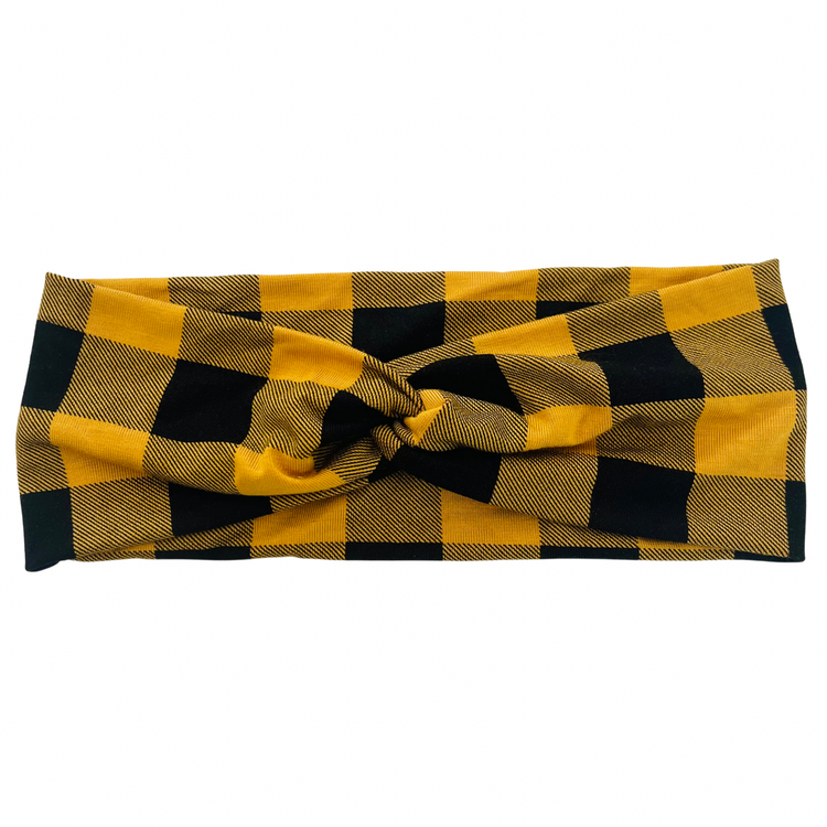 Mustard Buffalo Plaid Sweetheart (or removable tie option)  Sewing Sweethearts Sweetheart  