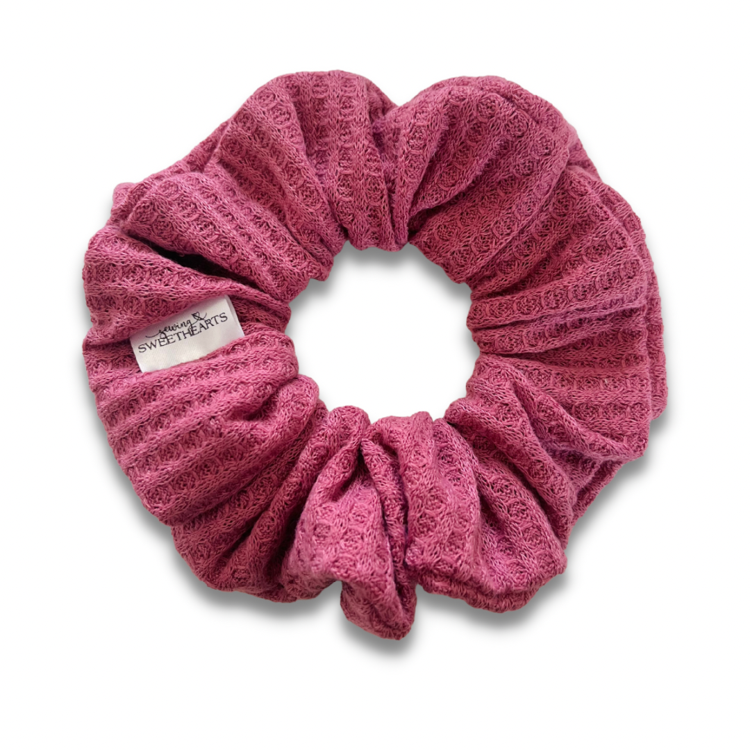 Dark Vintage Rose Waffle Scrunchie  Sewing Sweethearts   