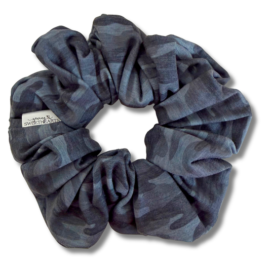 Black Camo Scrunchie Sewing Sweethearts