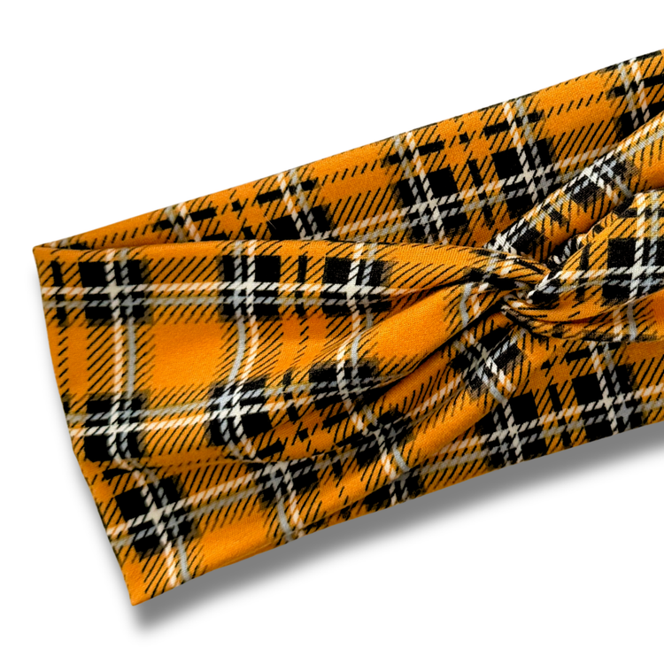 Fall Plaid Sweetheart Headband (or removable tie option) Sewing Sweethearts
