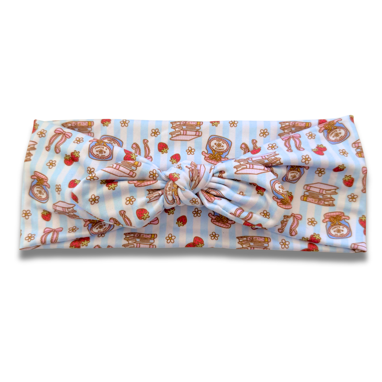 Reading is My Jam Sweetheart Headband (or removable tie option) Sewing Sweethearts Sweetheart with Removable Tie