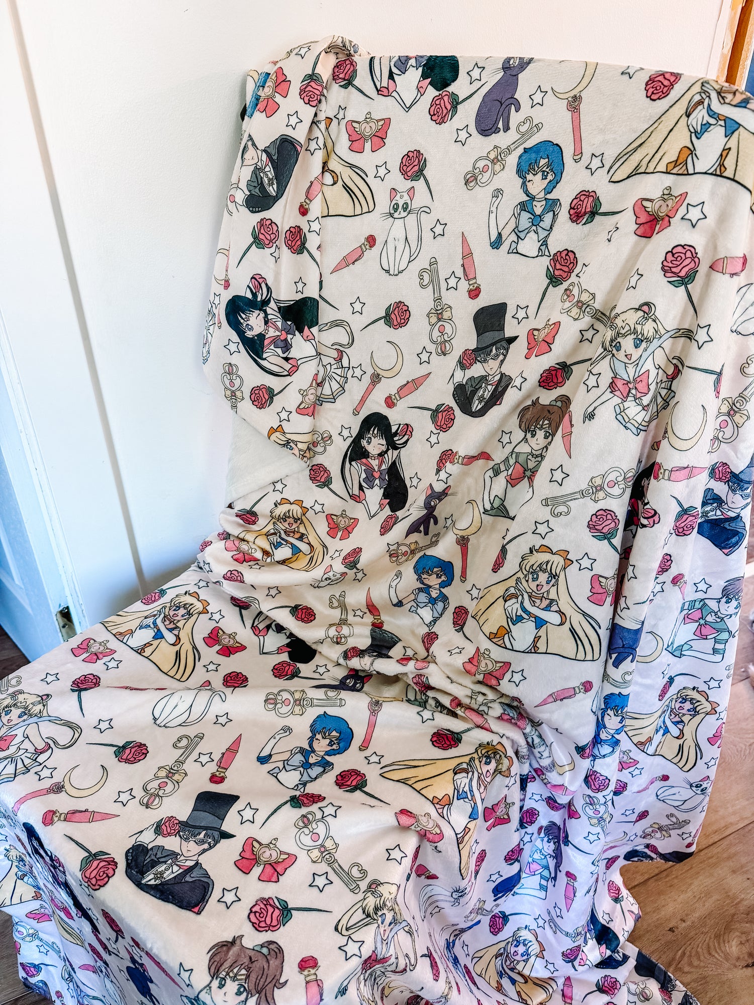 Moon Girls Minky Blanket PREORDER (~4 weeks before shipping) Sewing Sweethearts