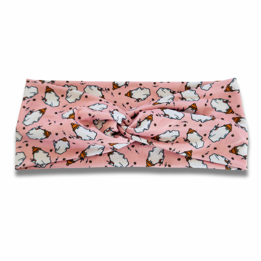 Coffee Ghosts Sweetheart Headband (or removable tie option) Sewing Sweethearts Sweetheart